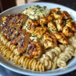 Creamy Alfredo Chicken Rotini with Cajun Butter Drizzle