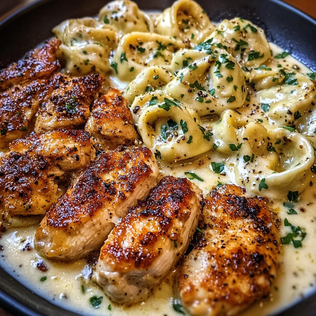 Creamy Cajun Chicken Tortellini in Garlic Mozzarella Sauce