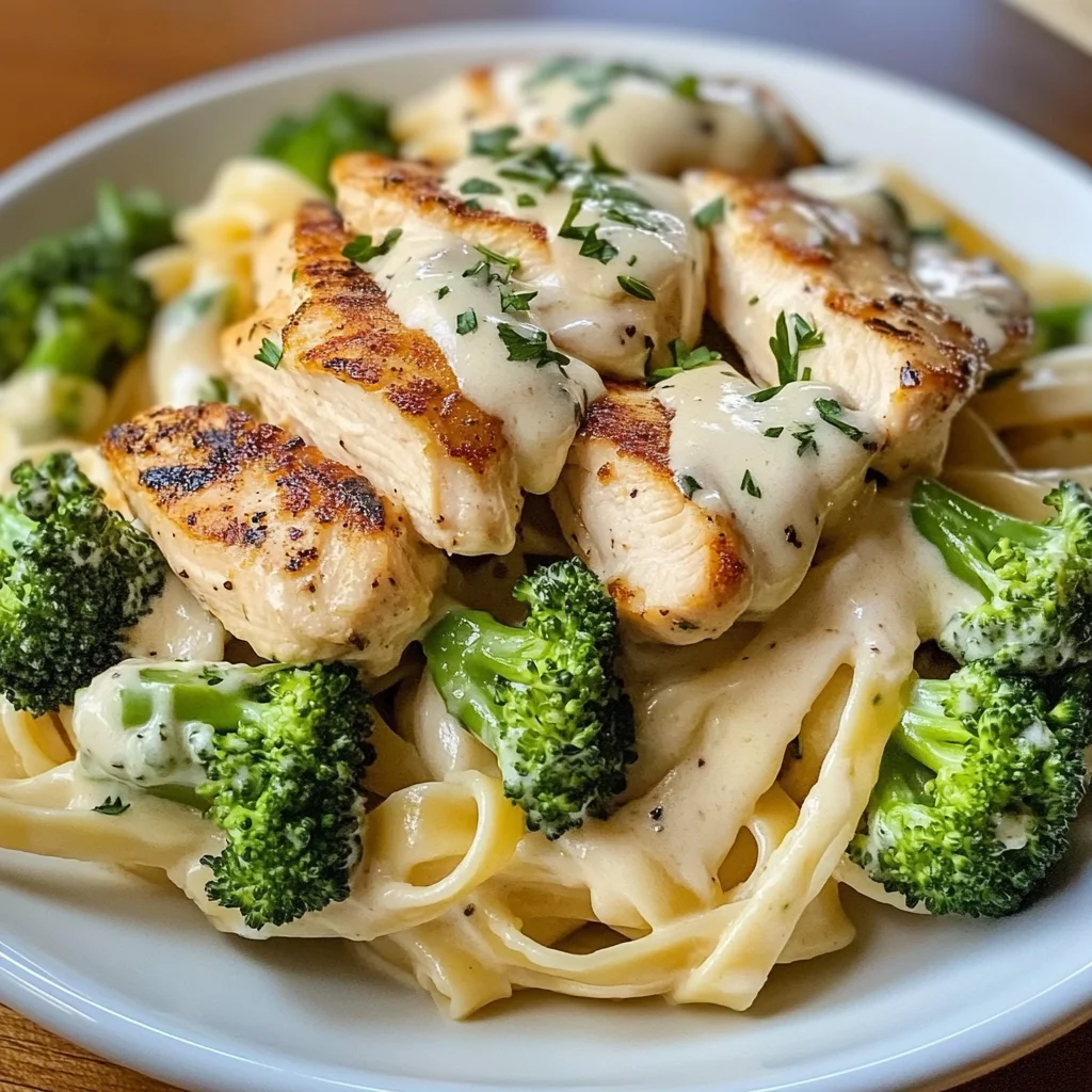 Creamy Chicken Alfredo with Broccoli
