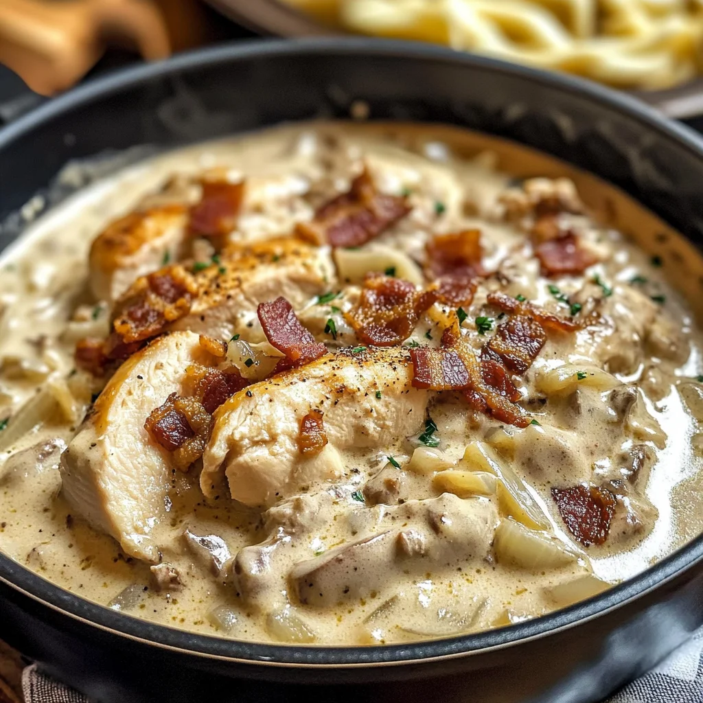 Creamy Chicken & Bacon Stroganoff