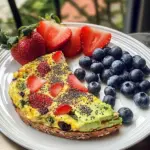 Garden Frittata Plate with Avocado Toast & Fresh Berries
