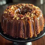 German Chocolate Bundt Cake with Caramel Pecan Topping