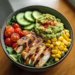 Grilled Chicken Power Bowl with Guac & Veggies