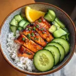 Teriyaki Salmon Bowl with Avocado & Cucumber