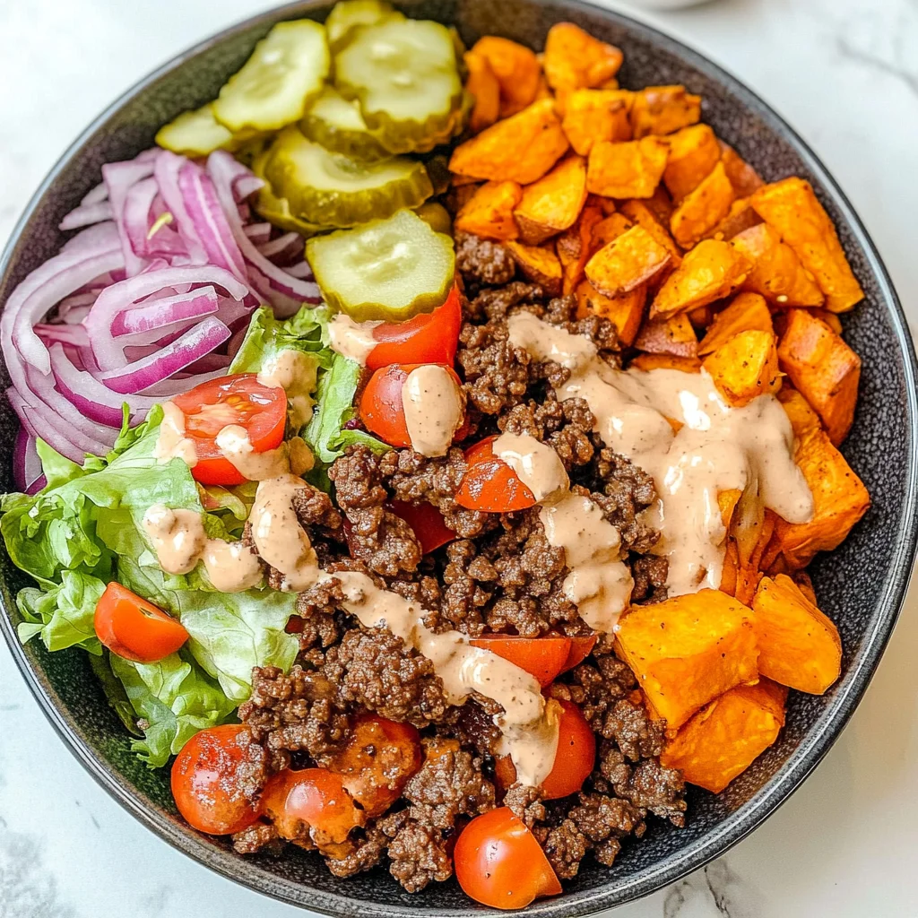Sweet Potato Burger Bowl