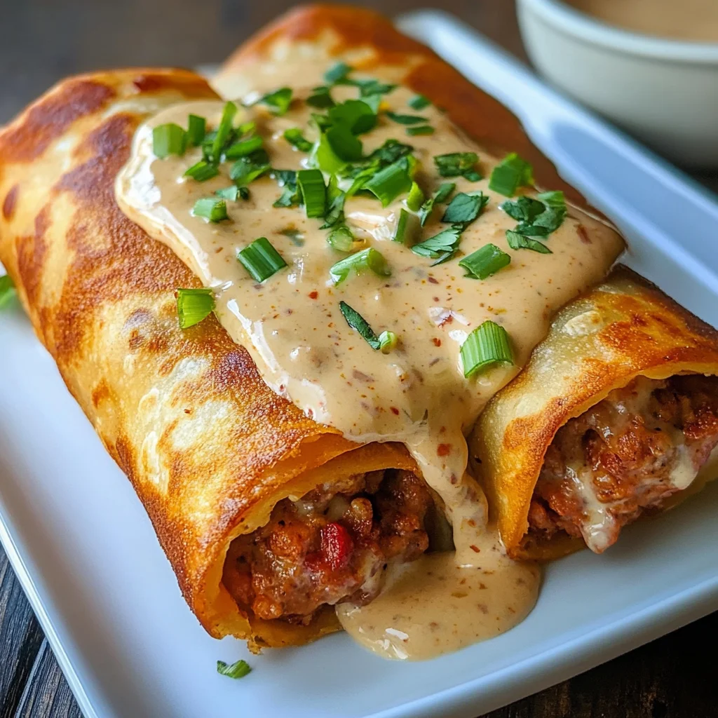 Boudin Chimichangas with Crawfish Cream Sauce: A Must-Try!