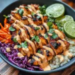 Chicken Quinoa Bowls with Coconut Lime Drizzle