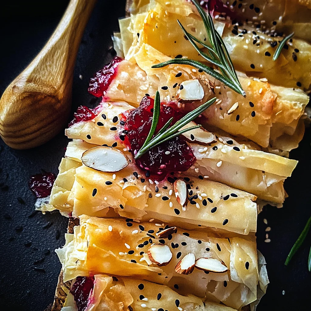 Cranberry and Brie Filo Crackers | Video