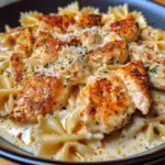 Creamy Cajun Garlic Chicken Bowties with Cheesy Alfredo Sauce