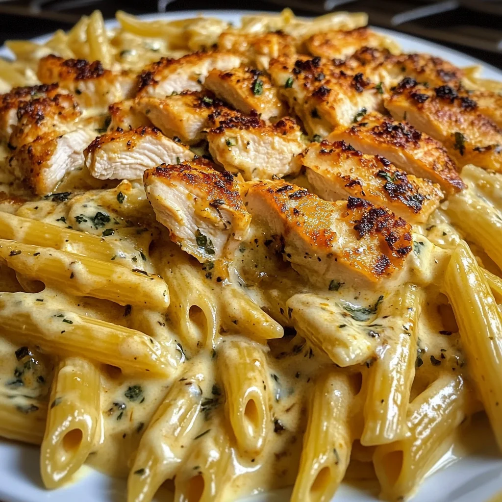 Creamy Cajun Three-Cheese Chicken Penne