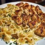 Creamy Chicken Bowtie Pasta with Garlic Mozzarella Sauce