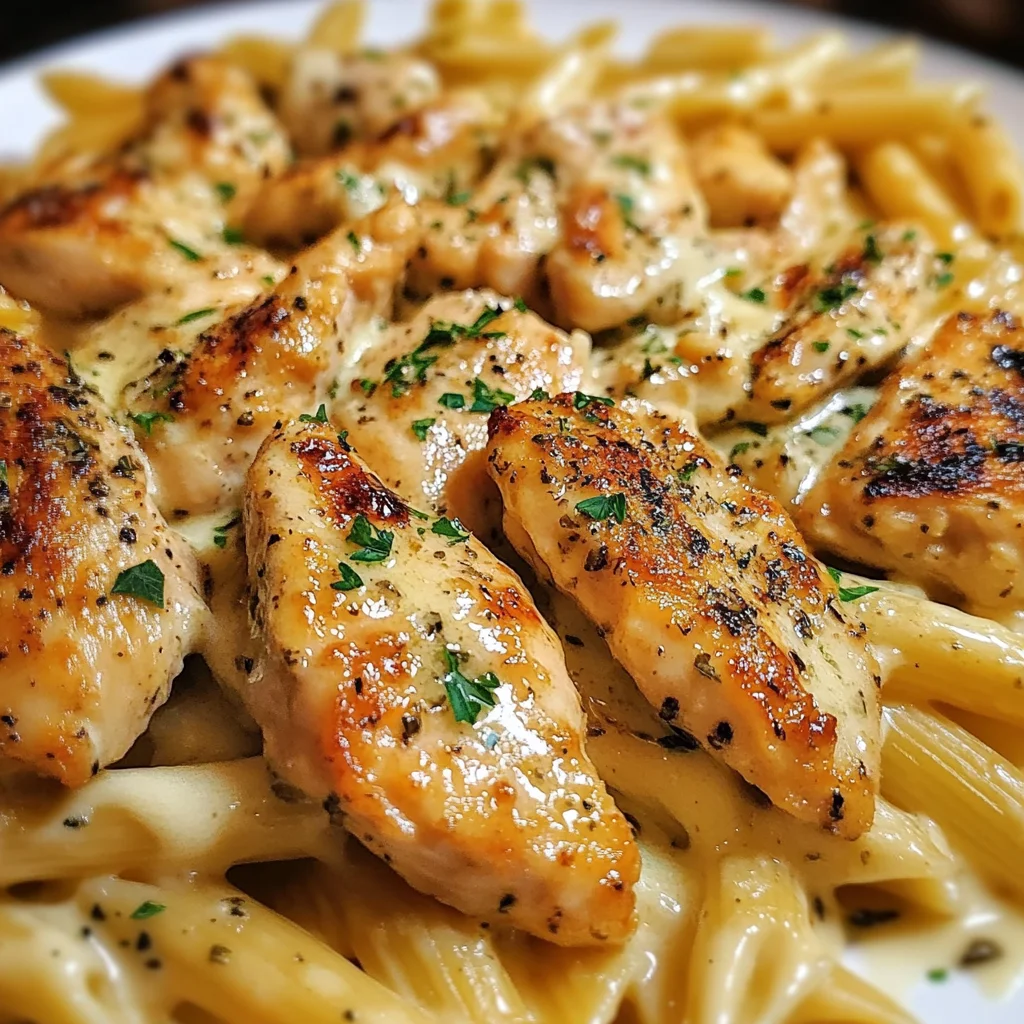 Creamy Garlic Butter Chicken Penne