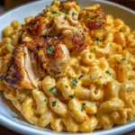Creamy Garlic Butter Rotisserie Chicken Macaroni