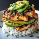 Honey Lime Chicken & Avocado Rice Stack for Easy Meal Prep