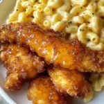Hot Honey Chicken Tenders with Baked Mac and Cheese