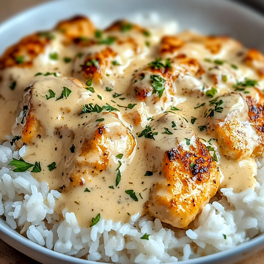 How to Make Creamy Smothered Chicken and Rice – Easy Dinner Idea
