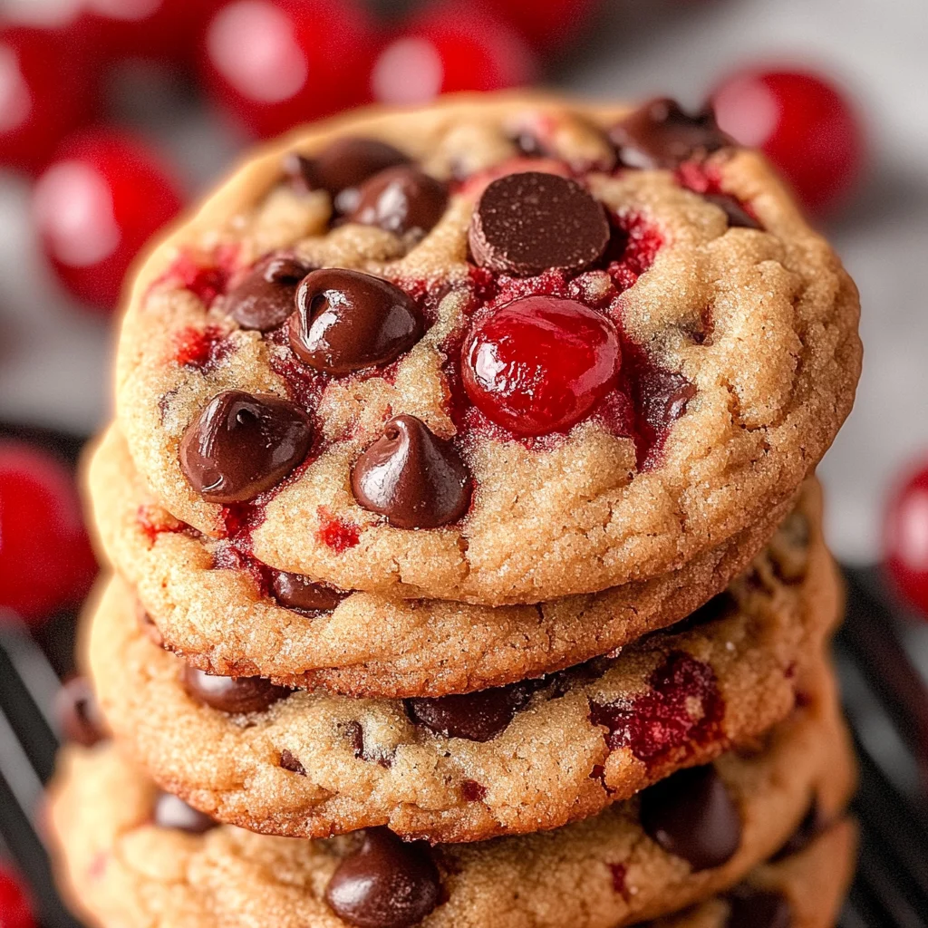 Maraschino Cherry Chocolate Chip Cookies