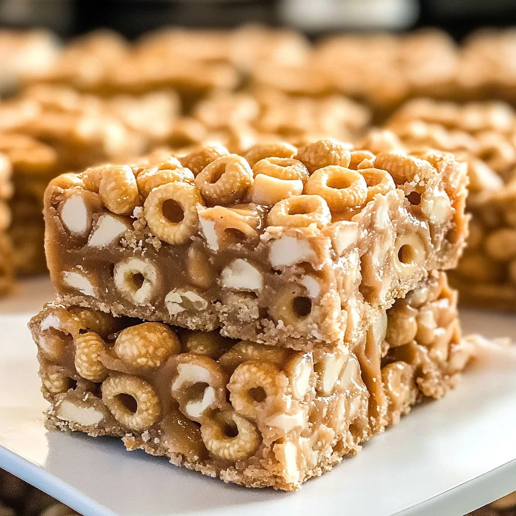 No Bake Peanut Butter Cheerio Bars