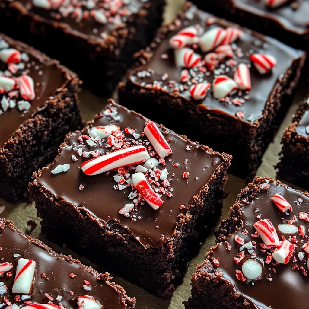 One Bowl Peppermint Brownies
