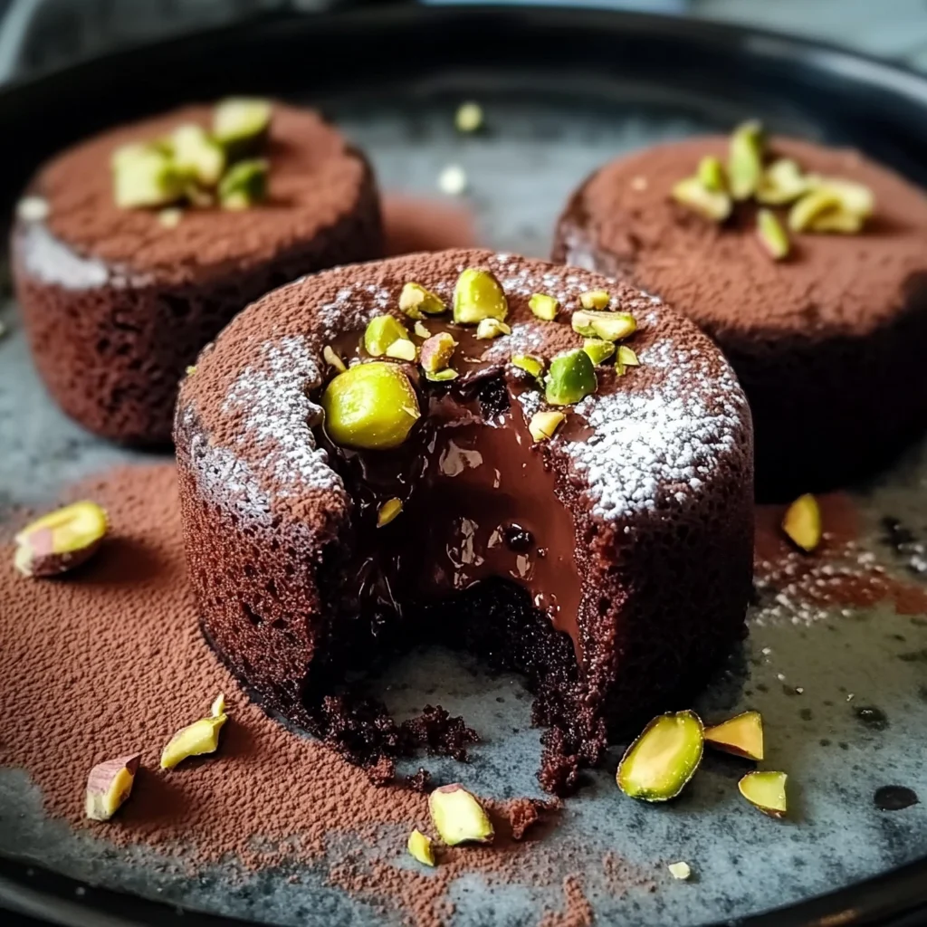 Pistachio Chocolate Lava Cakes Recipe