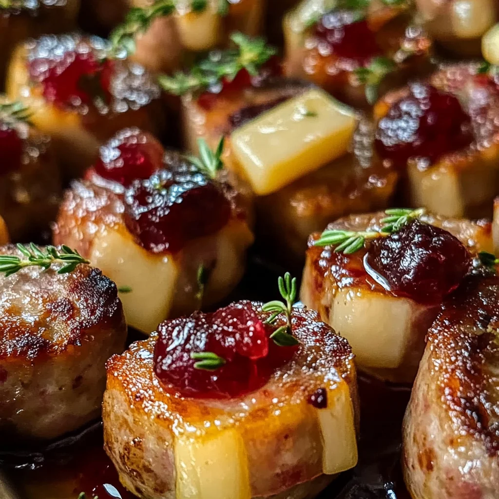 Sheet Pan Smoked Sausage Cranberry Bites