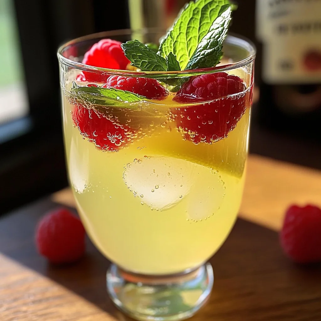 Sparkling Raspberry-Limoncello Cocktail