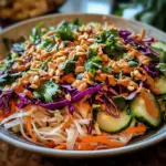 Spring Roll Salad with Peanut Dressing