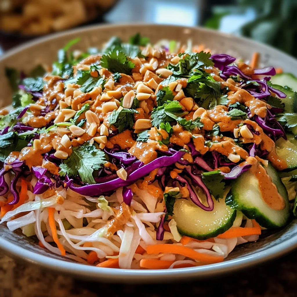 Spring Roll Salad with Peanut Dressing