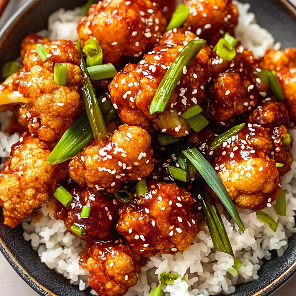 Air-Fried Korean Chili Cauliflower (Gochujang)