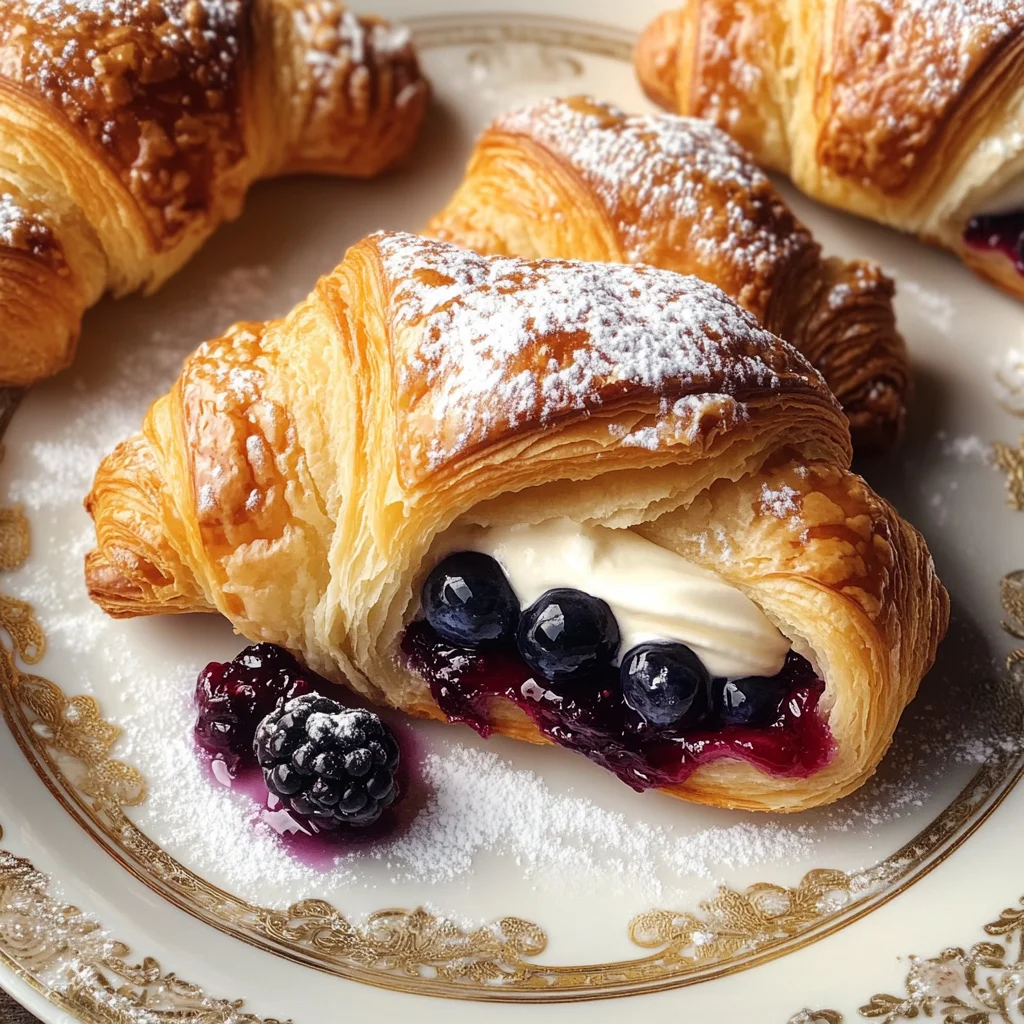 Berries and Cream Filled Croissants