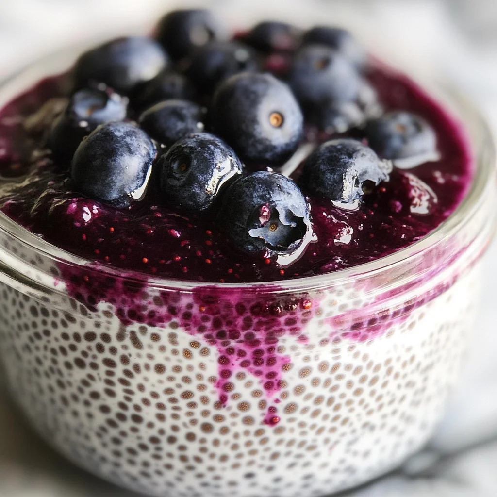 Blueberry Coconut Chia Seed Pudding
