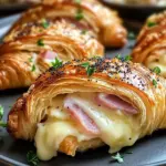 Brunch Baked chicken ham and Cheese Croissants for Effortless Mornings