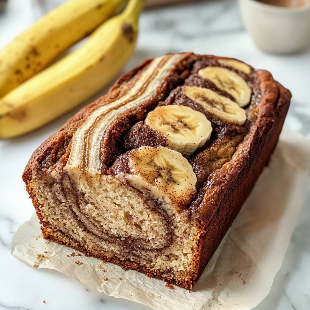 Cinnamon Swirled Banana Bread