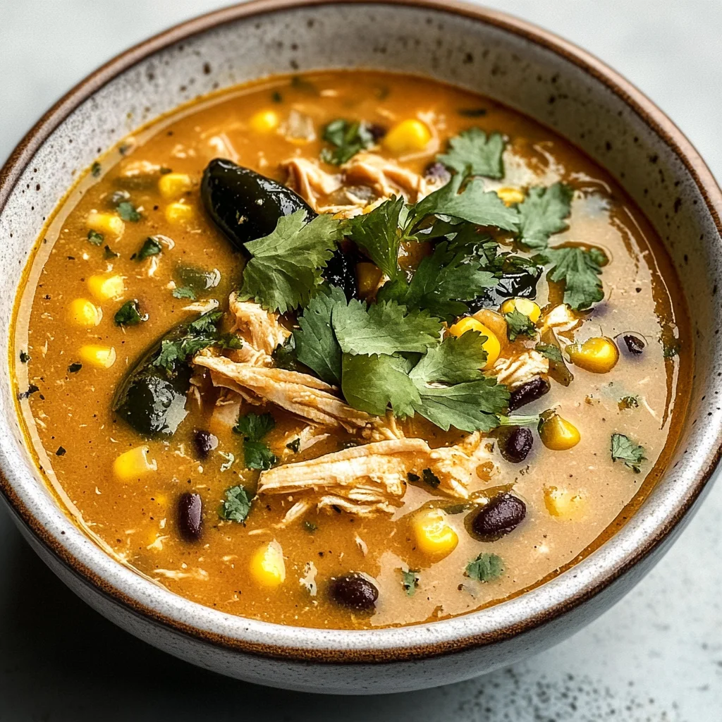 Easy Chicken, Poblano, and Black Bean Soup (Small Batch)