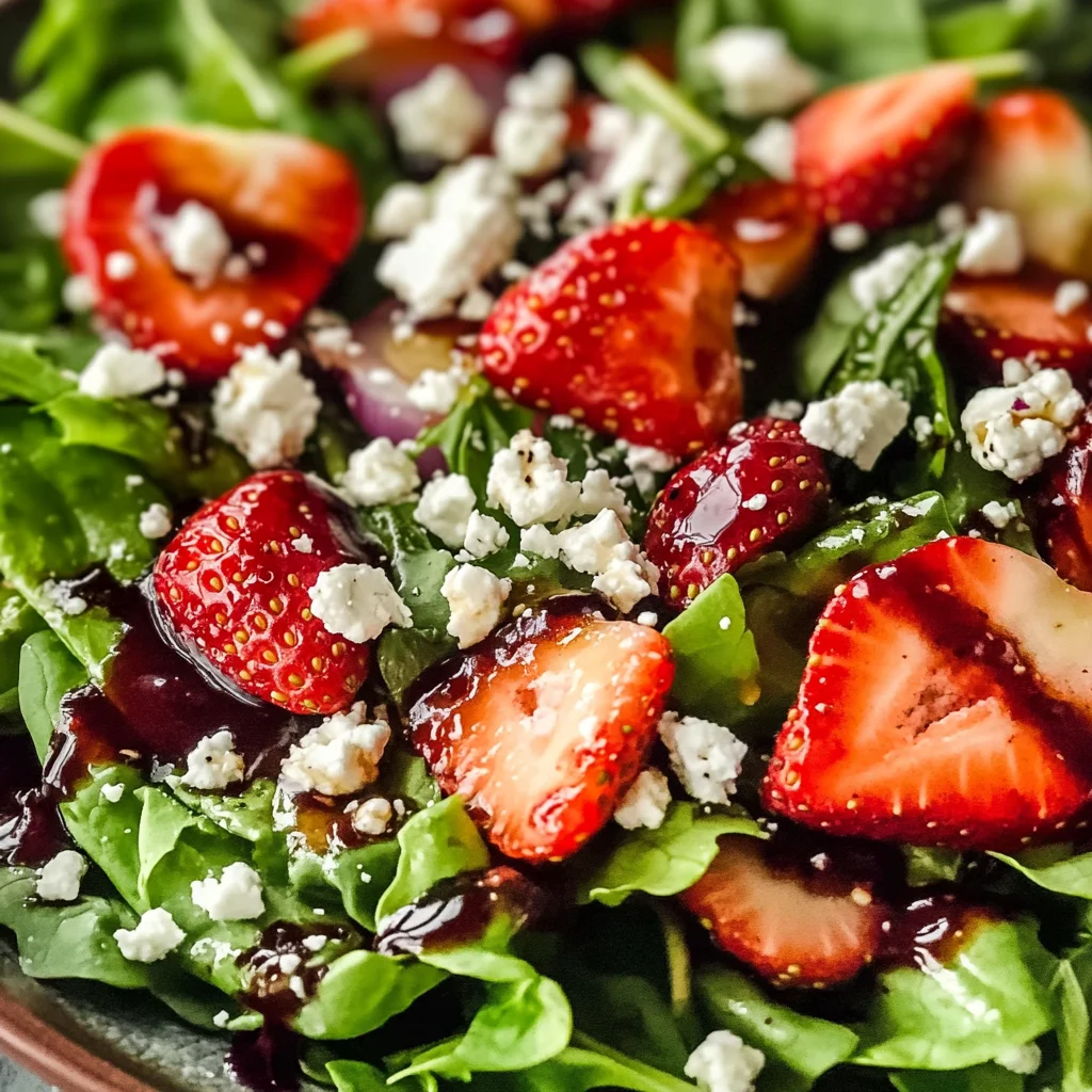Easy Strawberry Salad with Vinaigrette Dressing