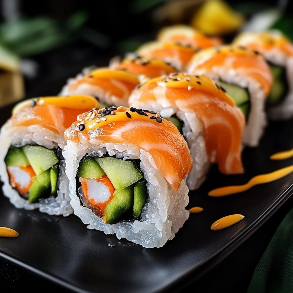Gourmet Salmon Sushi Rolls