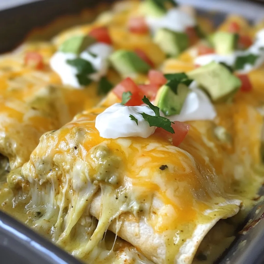 Green Chili Chicken Enchiladas Recipe