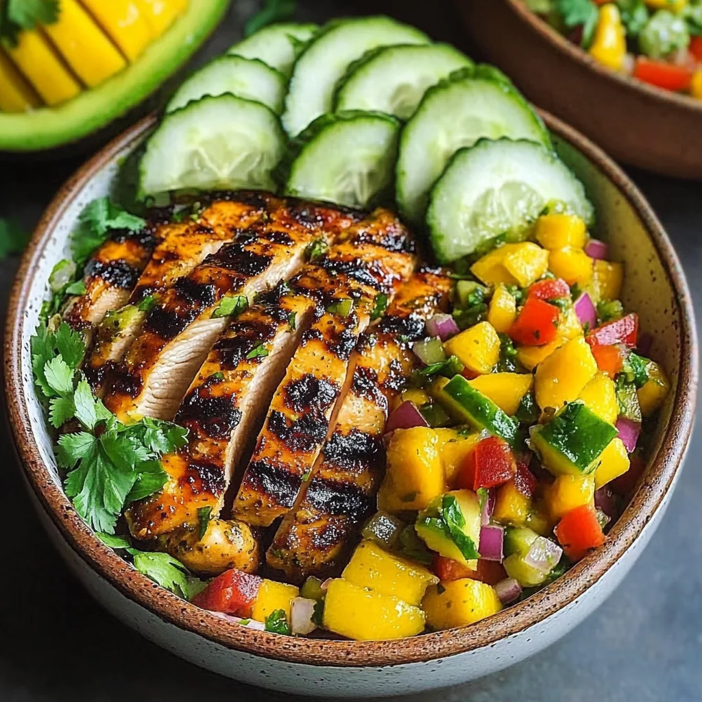 Grilled Cilantro Lime Chicken and Mango Salsa