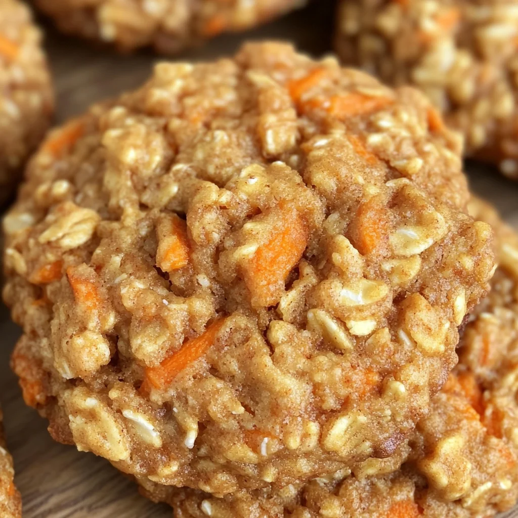 Healthy Carrot Cake Oatmeal Cookies