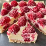 Healthy Raspberry Cheesecake Bars