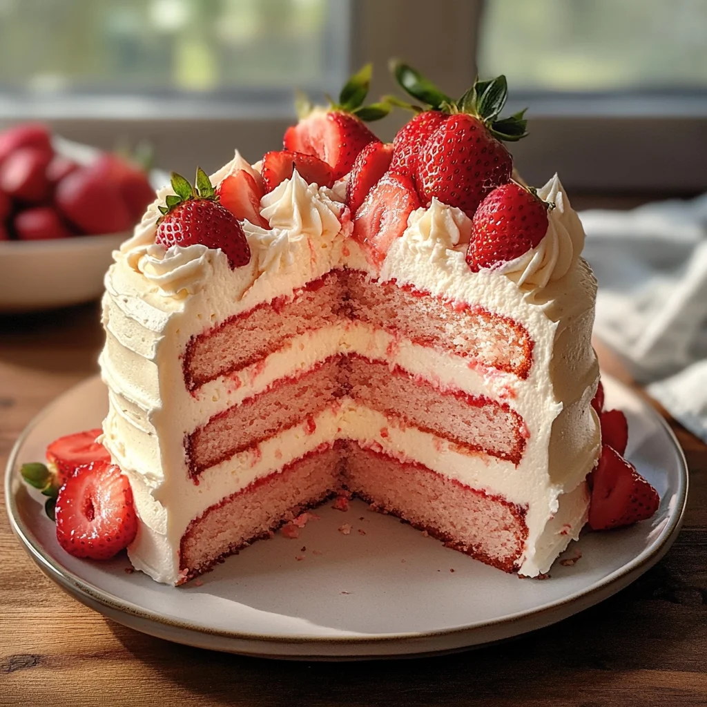 Homemade Strawberry Cake