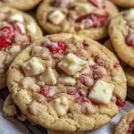 Irresistible Valentine’s Strawberry White Chocolate Cookies
