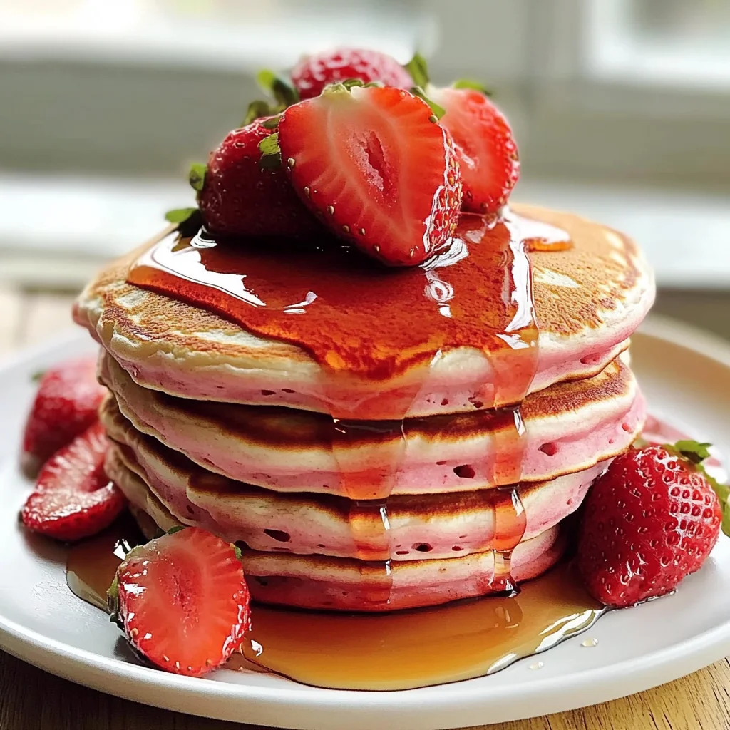 Perfect Breakfast Strawberry Pancakes - Alrightwithme