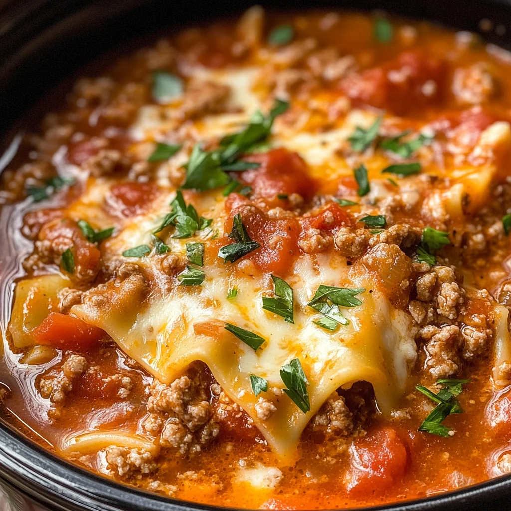 Slow Cooker Lasagna Soup