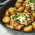 Slow Cooker Parmesan Garlic Chicken and Potatoes