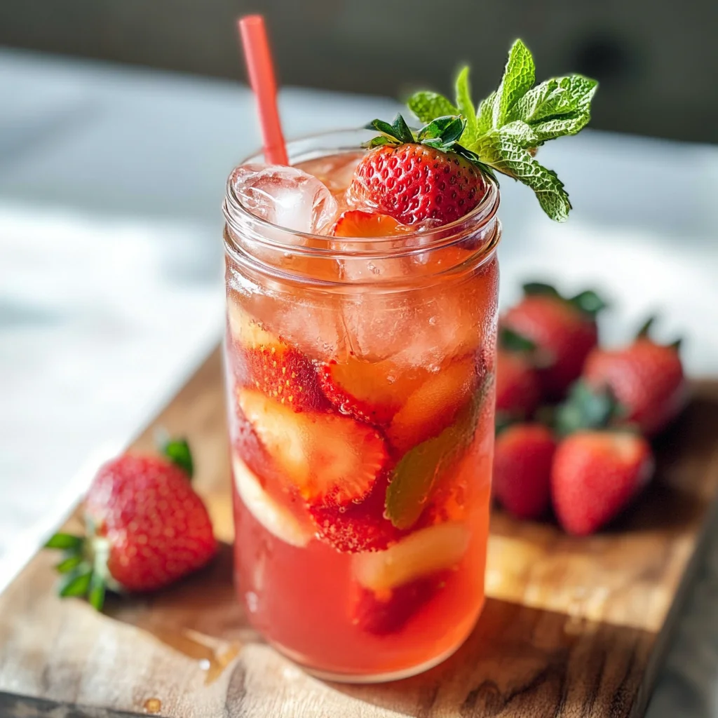 Southern Strawberry Sweet Iced Tea