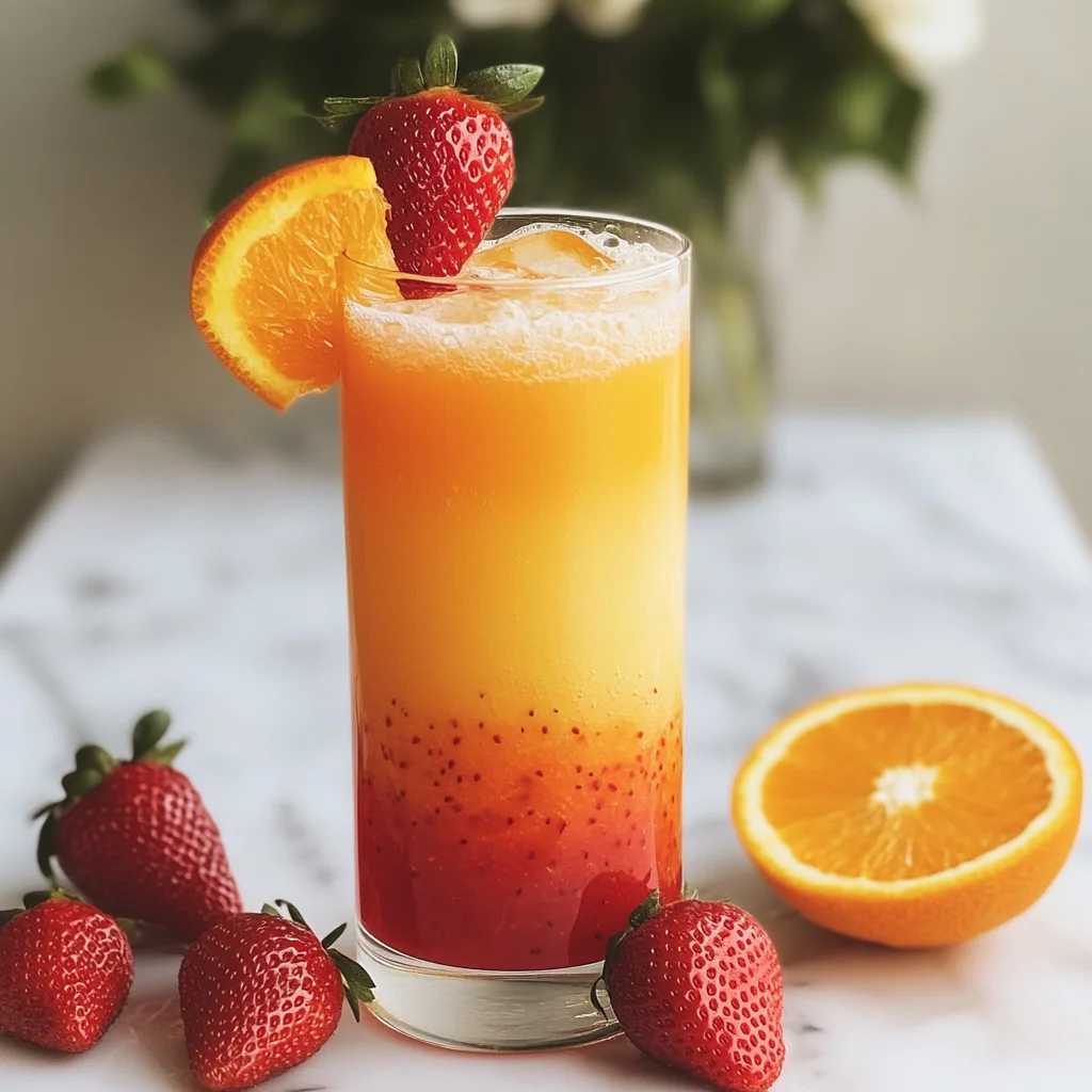Strawberry Orange Mango Mocktail
