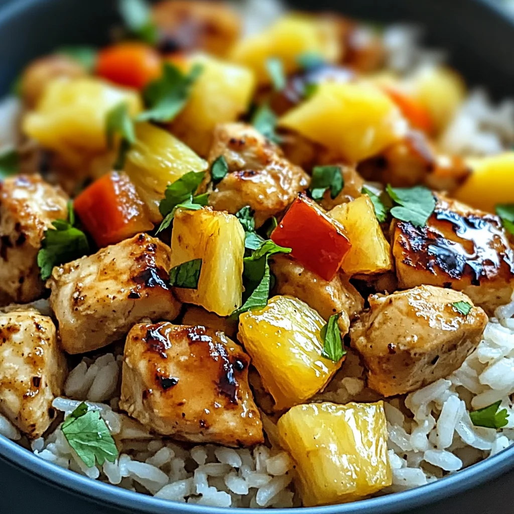 Sweet & Savory Pineapple Chicken Rice!