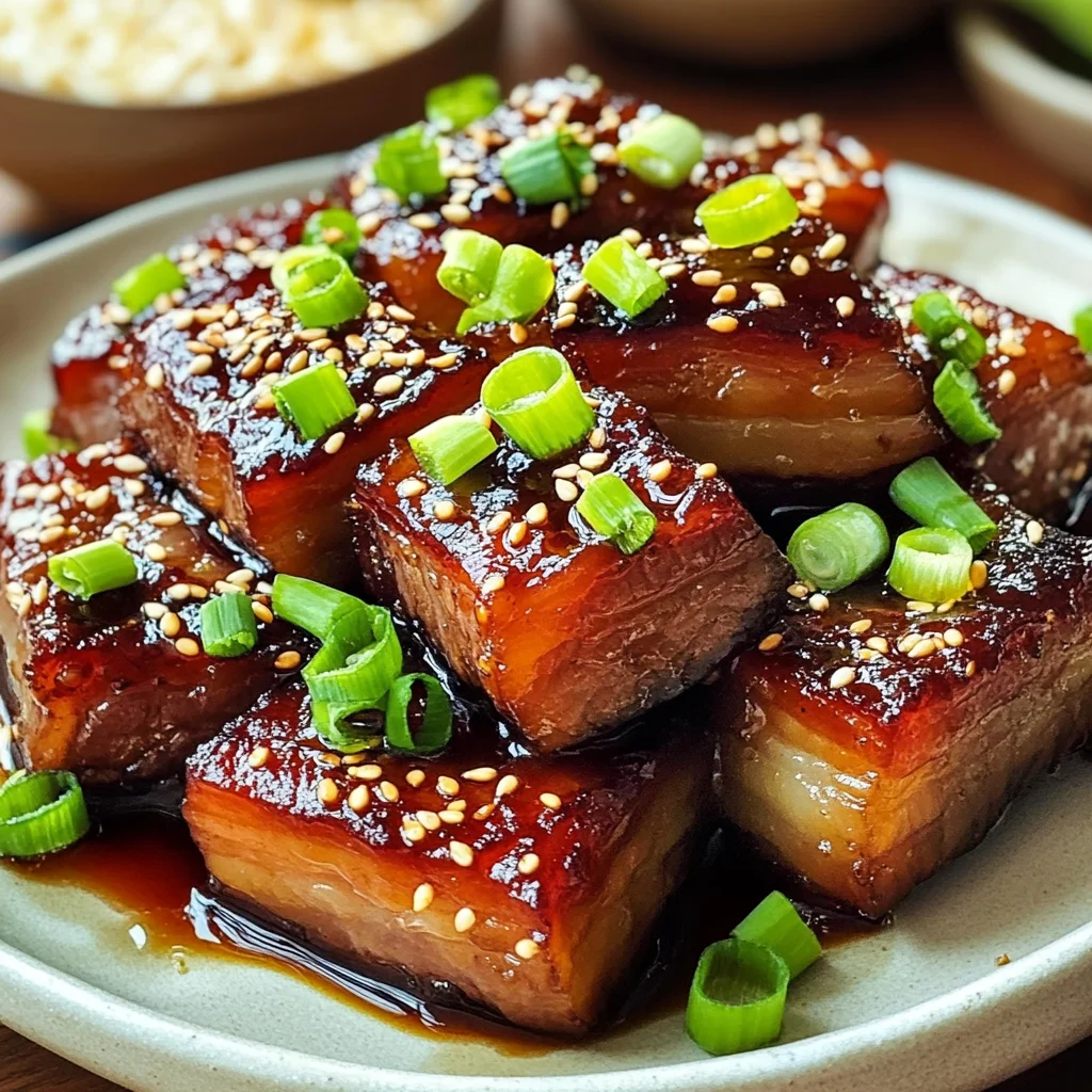 Sweet and Sticky Asian-Style beef Belly Recipe