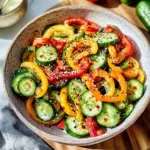 Viral TikTok Cucumber & Bell Pepper Salad